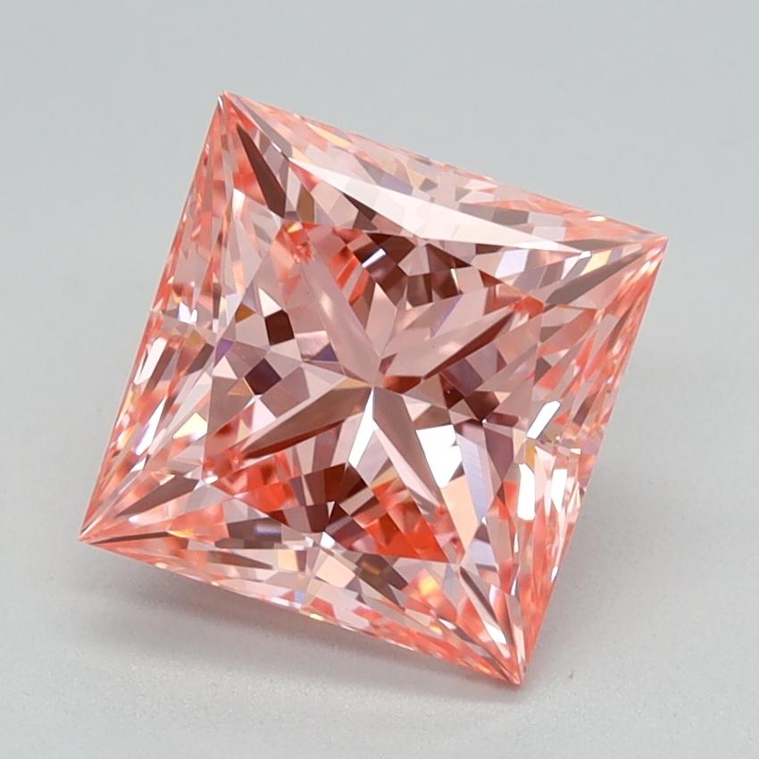 1.89 Ct. Fancy Intense Pink Princess Lab Grown Diamond