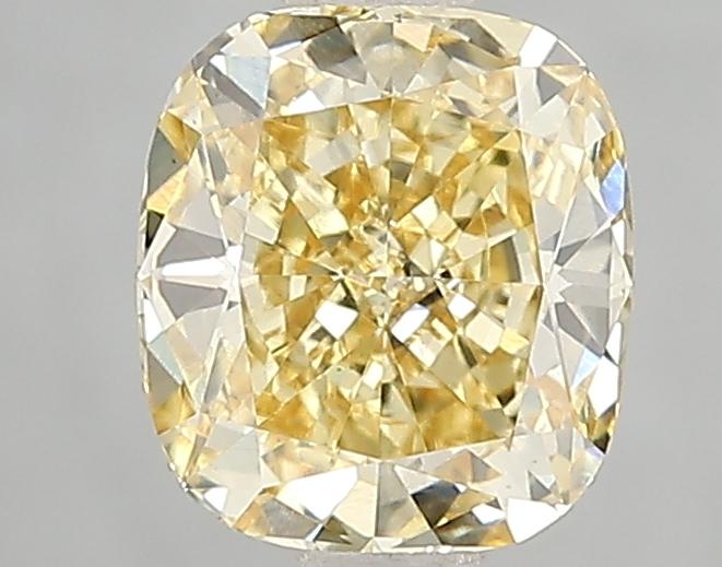 1.53 Ct. Fancy Intense Yellow Cushion Lab Grown Diamond