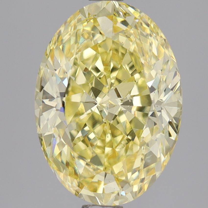 4.01 Ct. Fancy Intense Yellow Oval Lab Grown Diamond