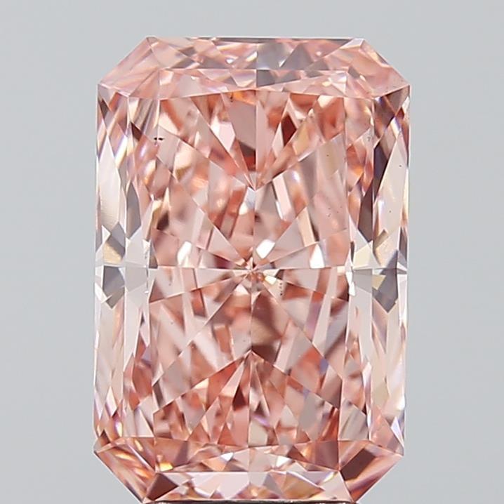 4.05 Ct. Fancy Vivid Pink Radiant Lab Grown Diamond