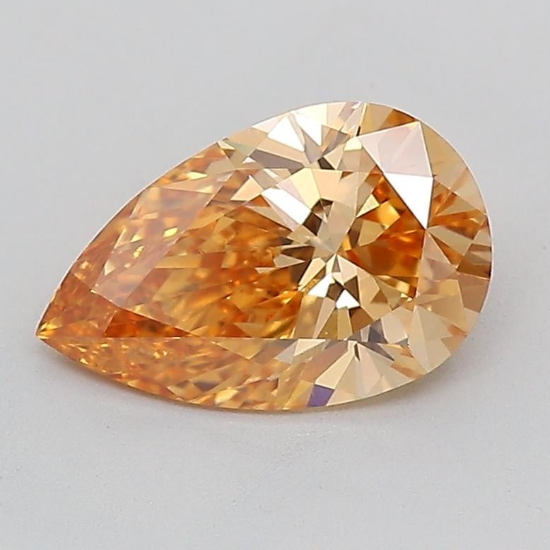 1.30 Ct. Fancy Vivid Yellowish Orange Pear Lab Grown Diamond
