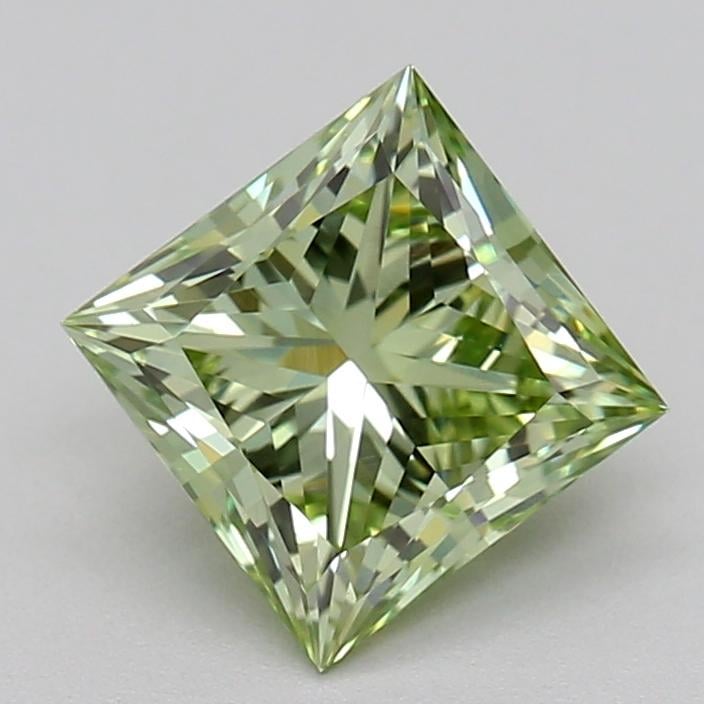 0.81 Ct. Fancy Intense  Green Princess Lab Grown Diamond