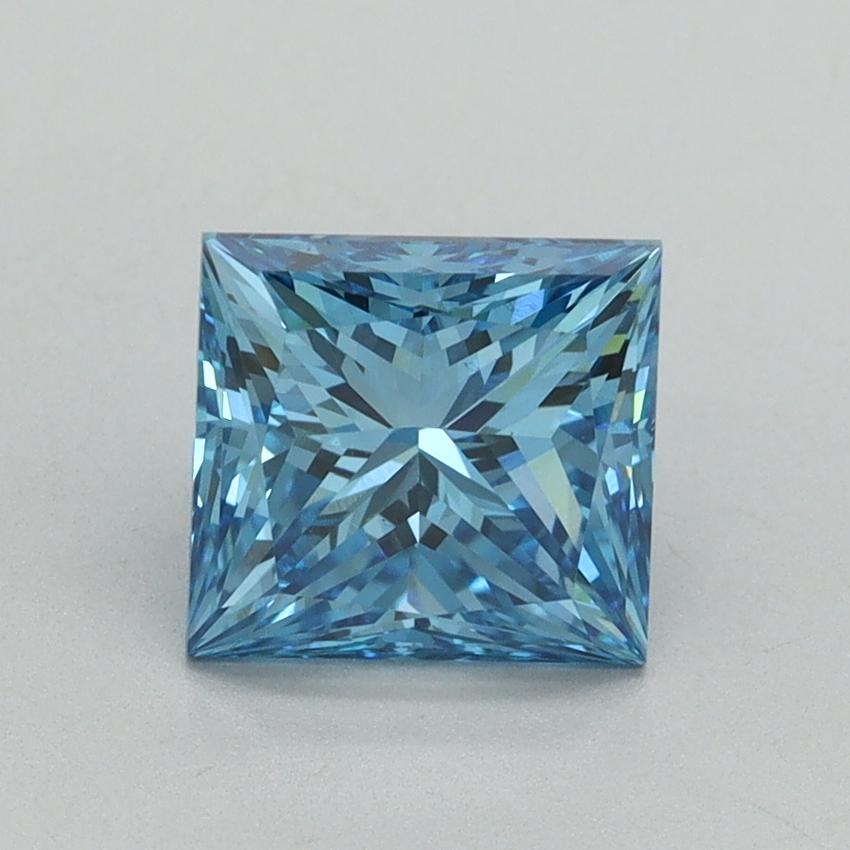1.68 Ct. Fancy Vivid Blue Princess Lab Grown Diamond