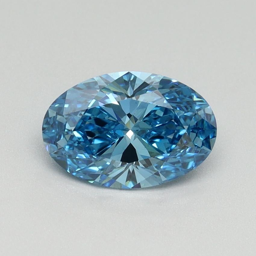 1.11 Ct. Fancy Vivid Blue Oval Lab Grown Diamond