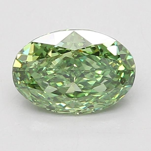 1.60 Ct. Fancy Vivid Green Oval Lab Grown Diamond