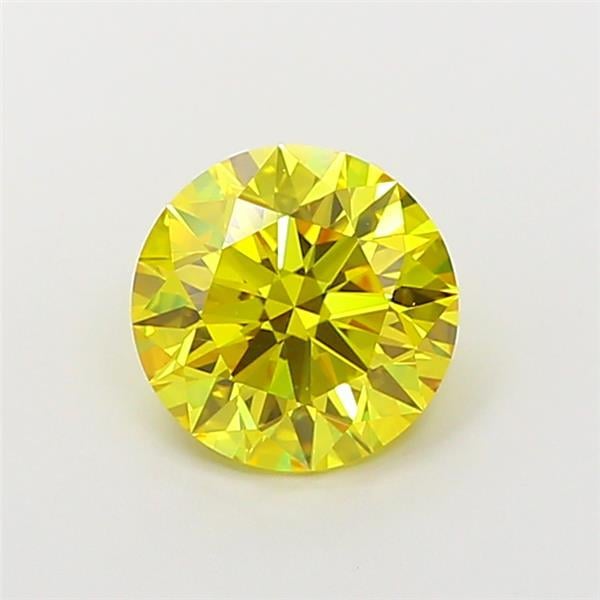 1.53 Ct. Fancy Vivid  Yellow Round Lab Grown Diamond