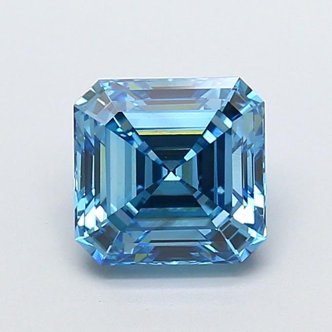 2.09 Ct. Fancy Vivid  Blue Asscher Lab Grown Diamond