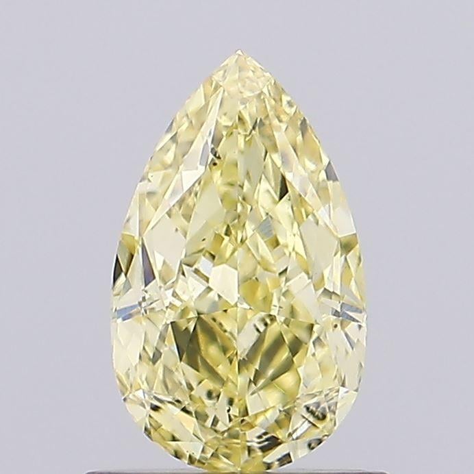 0.84 Ct. Fancy Vivid  Yellow Pear Lab Grown Diamond