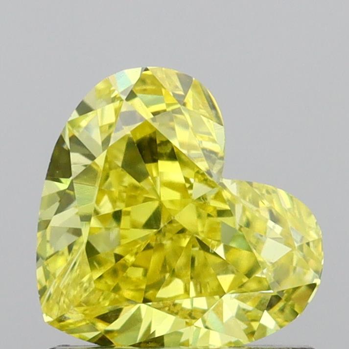 1.09 Ct. Fancy Vivid  Yellow Heart Lab Grown Diamond