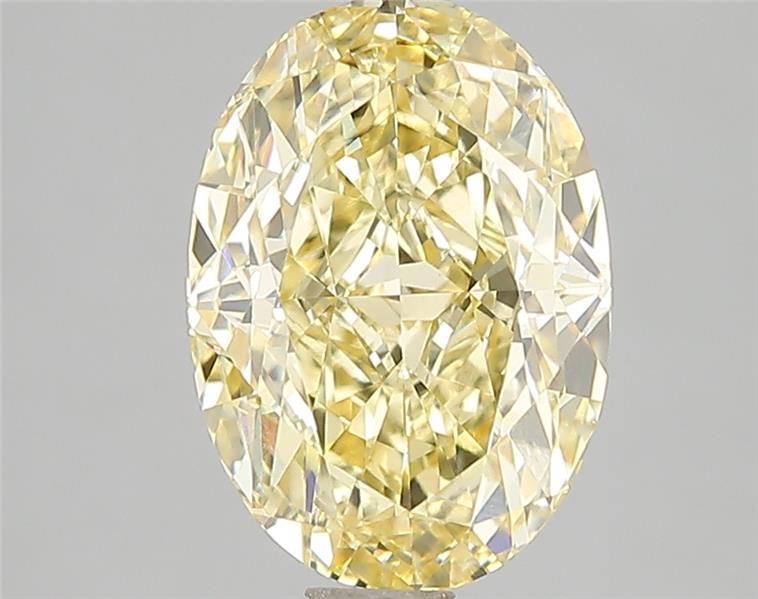 3.08 Ct. Fancy Vivid Yellow Oval Lab Grown Diamond