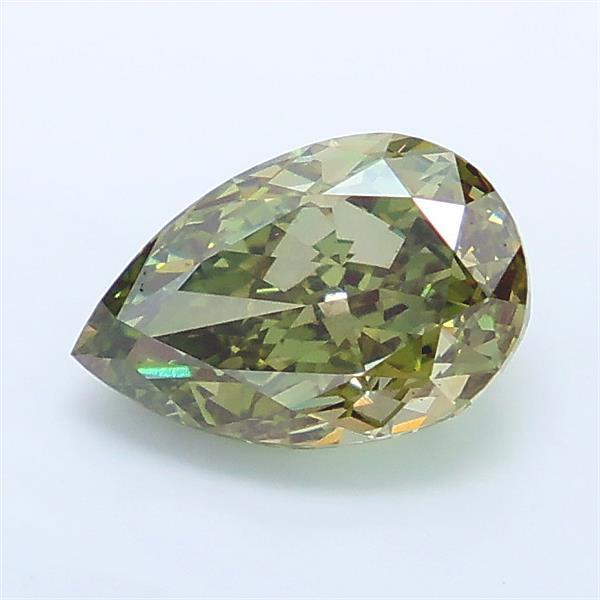 1.73 Ct. Fancy Vivid Green Pear Lab Grown Diamond