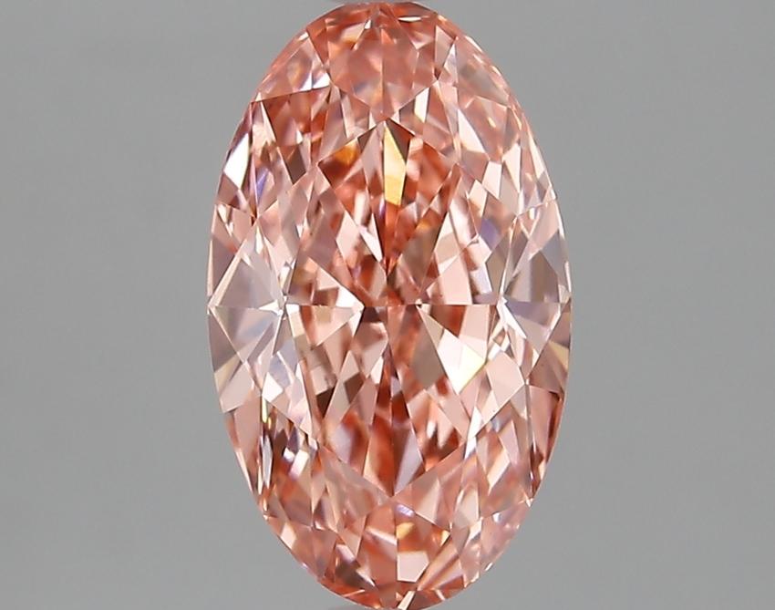 2.86 Ct. Fancy Vivid Pink Oval Lab Grown Diamond