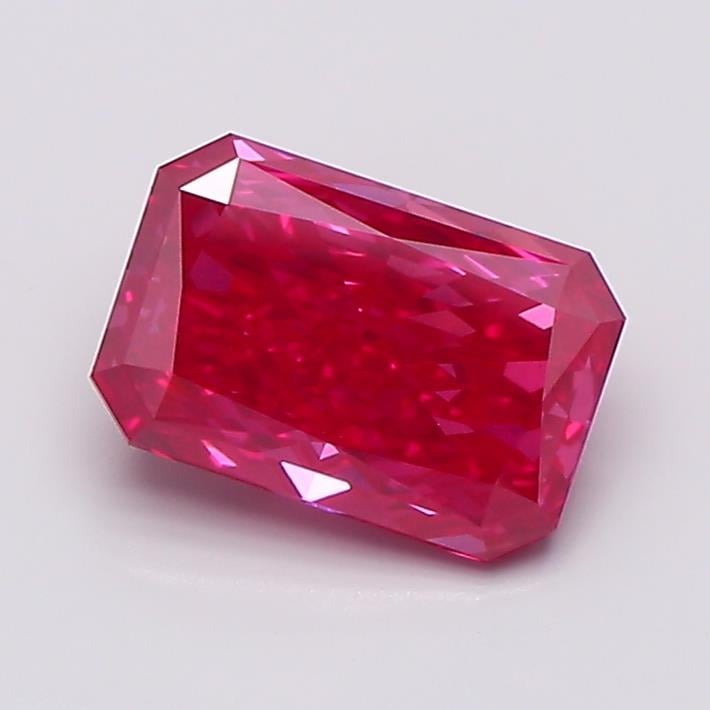 1.42 Ct. Fancy Vivid Red Radiant Lab Grown Diamond
