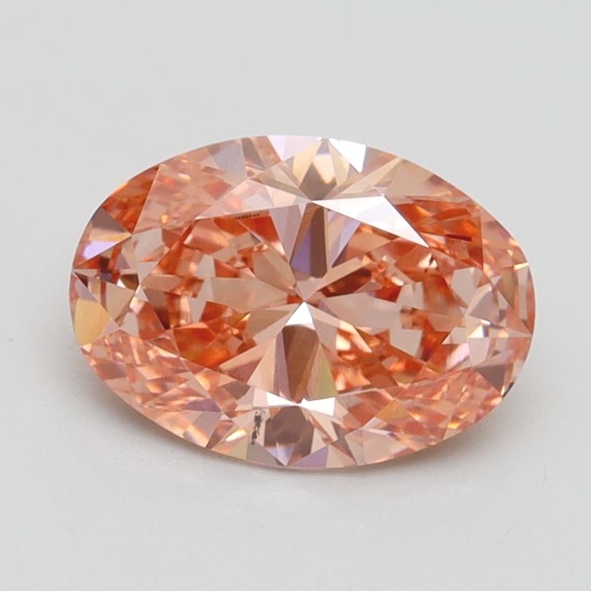 1.50 Ct. Fancy Intense Pink Oval Lab Grown Diamond