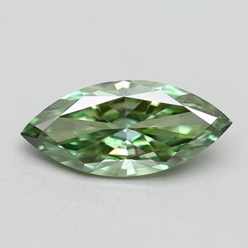1.00 Ct. Fancy Vivid Green Marquise Lab Grown Diamond