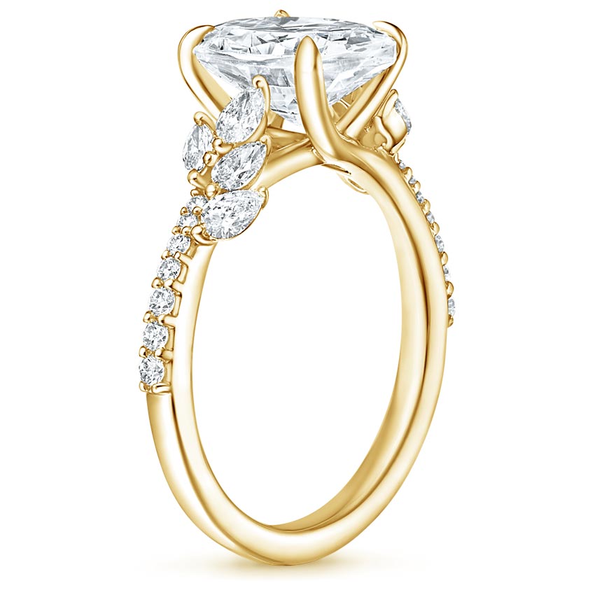 18K Yellow Gold Ivy Diamond Ring (1/2 ct. tw.), large side view