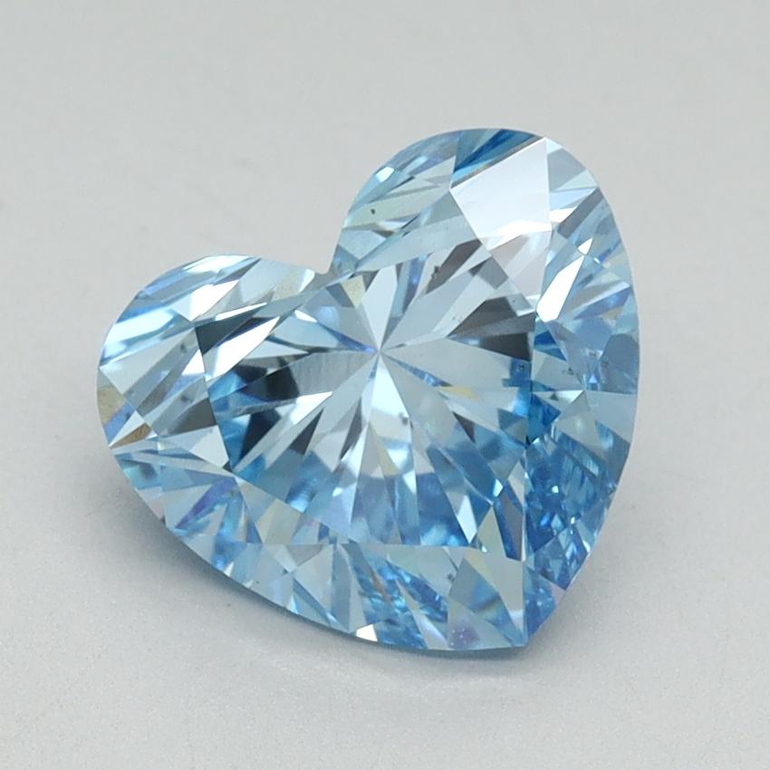 2.08 Ct. Fancy Vivid Blue Heart Lab Grown Diamond