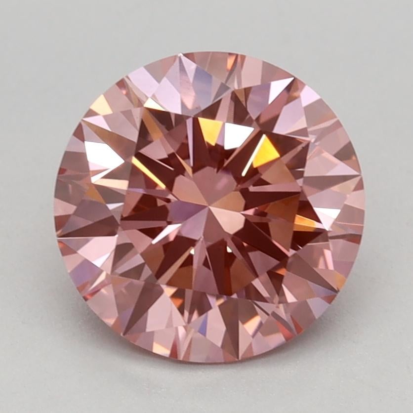 1.56 Ct. Fancy Vivid Pink Round Lab Grown Diamond