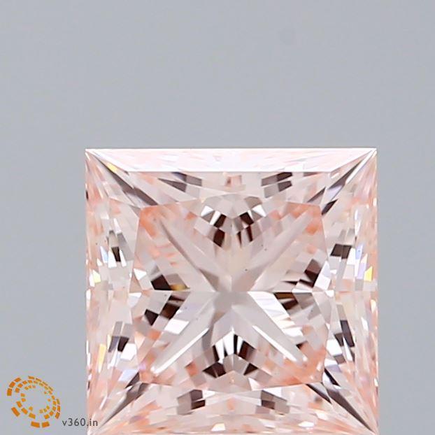 1.91 Ct. Fancy Intense Pink Princess Lab Grown Diamond