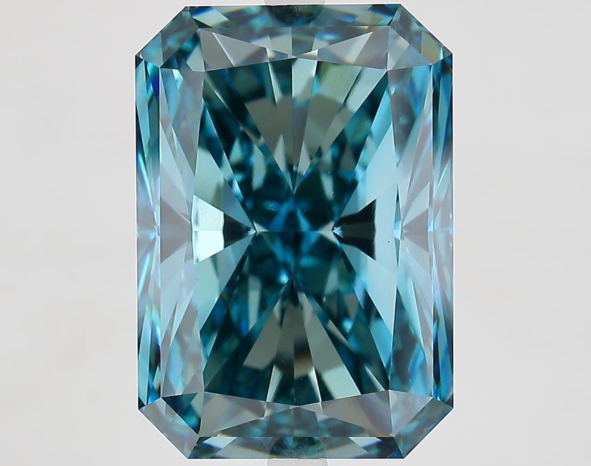 12.56 Ct. Fancy Vivid Blue Radiant Lab Grown Diamond
