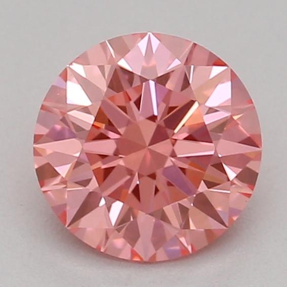 0.52 Ct. Fancy Vivid Pink Round Lab Grown Diamond