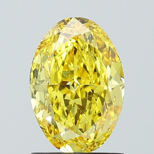 1.52 Ct. Fancy Vivid Yellow Oval Lab Grown Diamond