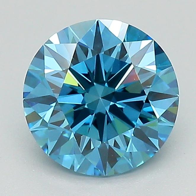 1.59 Ct. Fancy Vivid Blue Round Lab Grown Diamond