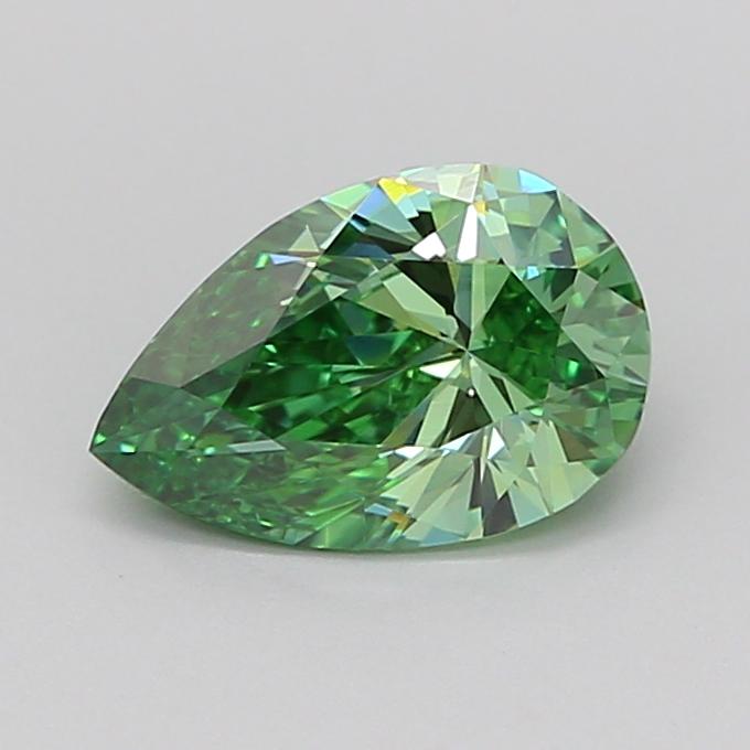 1.00 Ct. Fancy Vivid Green Pear Lab Grown Diamond