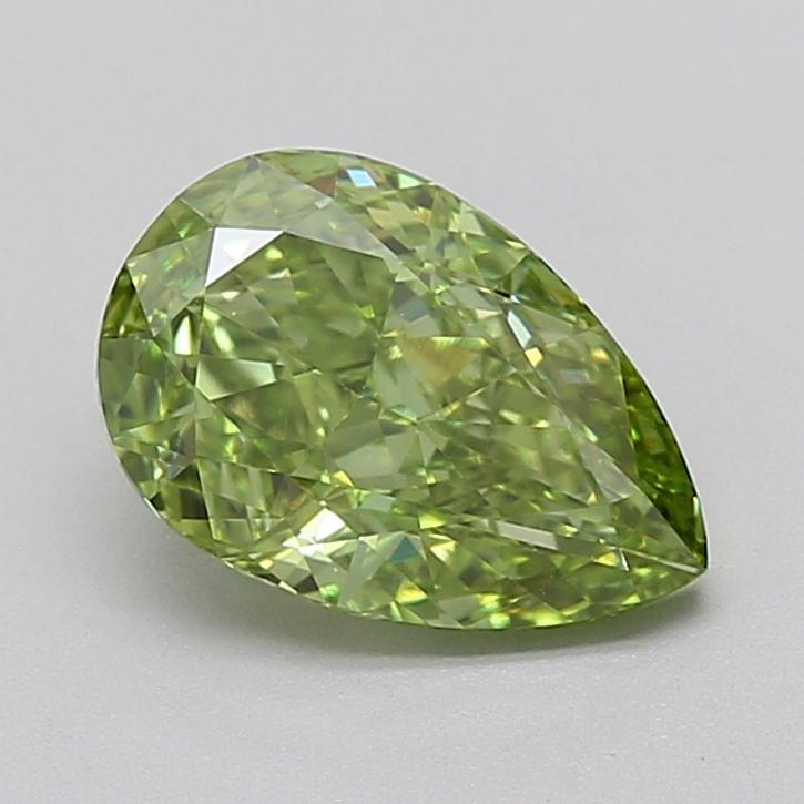 1.55 Ct. Fancy Vivid  Green Pear Lab Grown Diamond