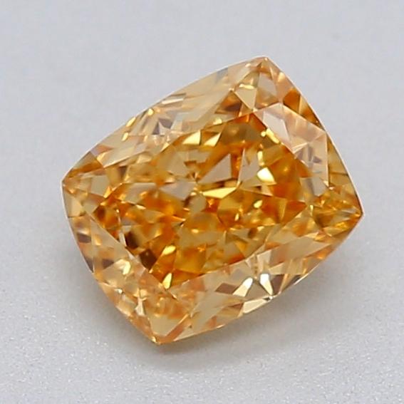 0.50 Ct. Fancy Intense Brownish Yellow Cushion Lab Grown Diamond