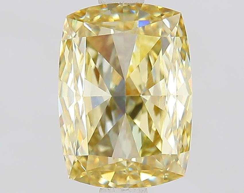 2.06 Ct. Fancy Yellow Cushion Lab Grown Diamond