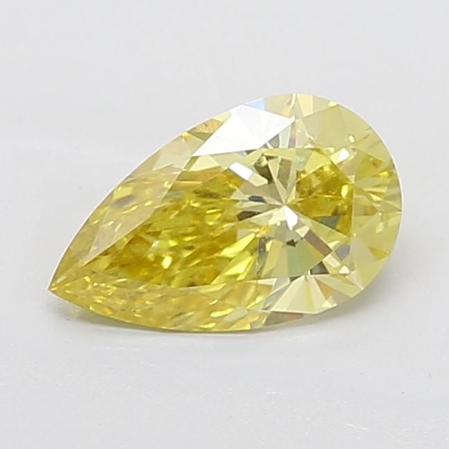 2.01 Ct. Fancy Vivid Yellow Pear Lab Grown Diamond