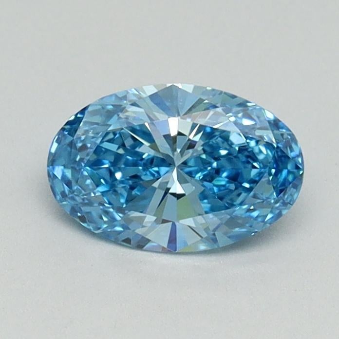0.59 Ct. Fancy Vivid Blue Oval Lab Grown Diamond