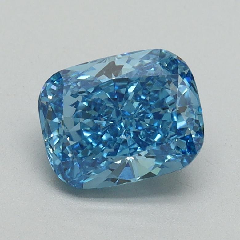1.20 Ct. Fancy Vivid Blue Cushion Lab Grown Diamond
