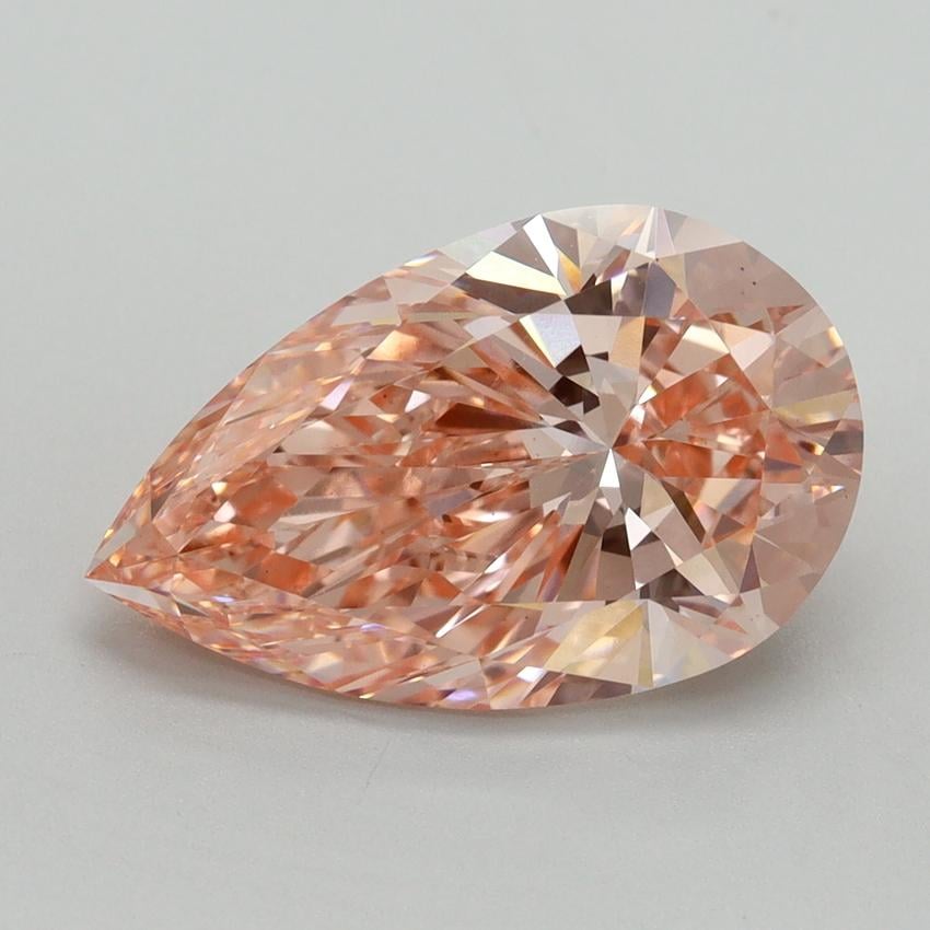 4.20 Ct. Fancy Vivid Pink Pear Lab Grown Diamond