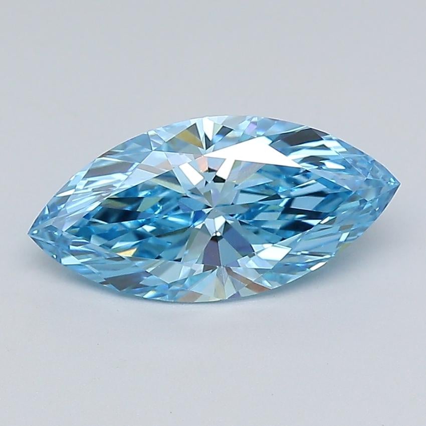 2.03 Ct. Fancy Vivid  Blue Marquise Lab Grown Diamond