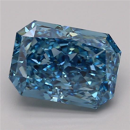 4.61 Ct. Fancy Vivid Blue Radiant Lab Grown Diamond