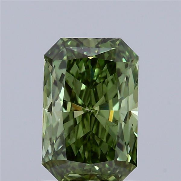 1.09 Ct. Fancy Vivid Green Radiant Lab Grown Diamond