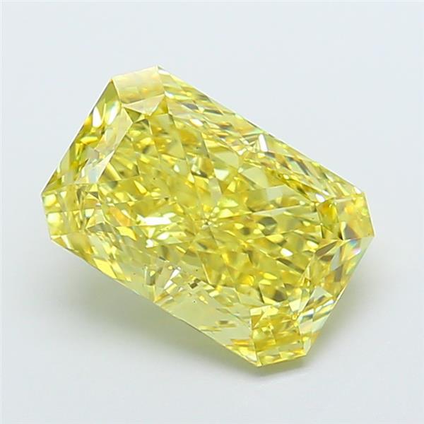 5.18 Ct. Fancy Vivid Yellow Radiant Lab Grown Diamond