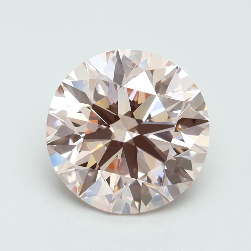 3.04 Ct. Fancy Intense Pink Round Lab Grown Diamond