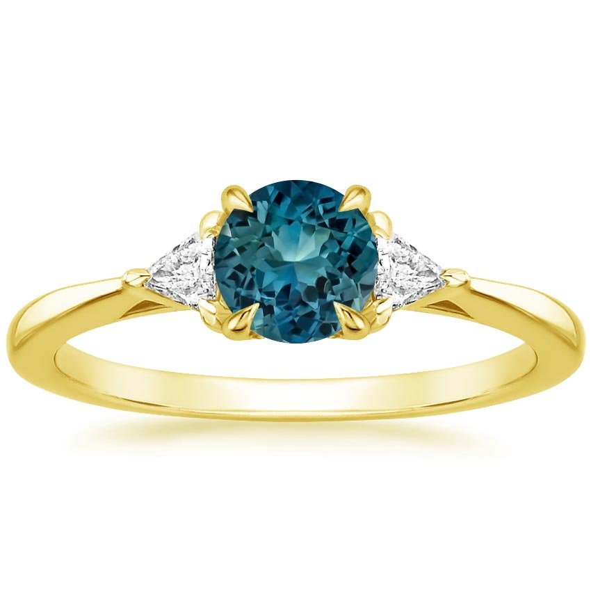 Sapphire Esprit Diamond Ring in 18K Yellow Gold