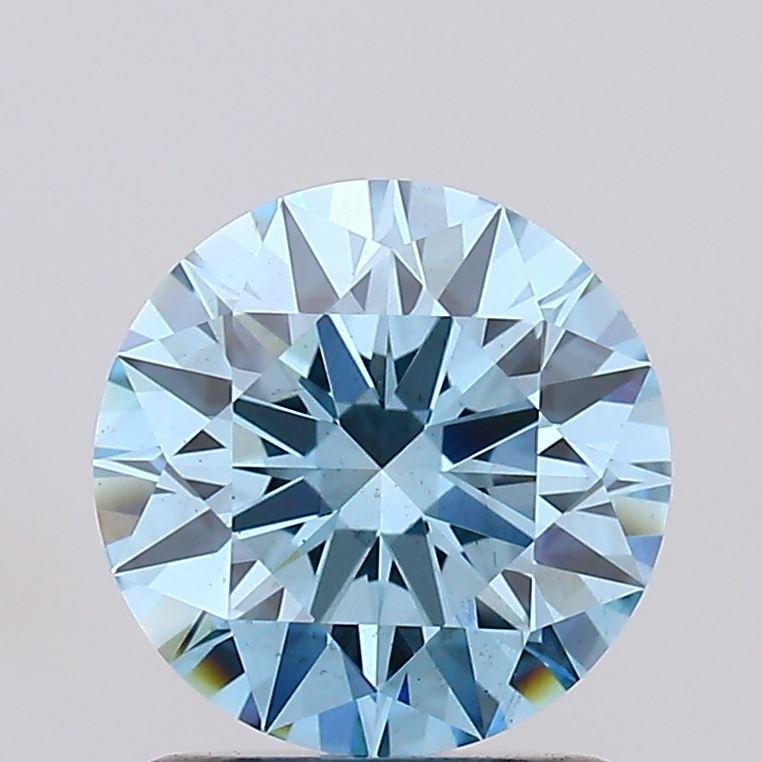 1.30 Ct. Fancy Vivid Blue Round Lab Grown Diamond