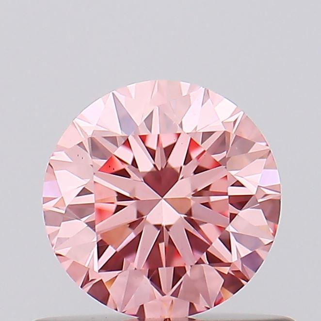 0.56 Ct. Fancy Vivid Pink Round Lab Grown Diamond