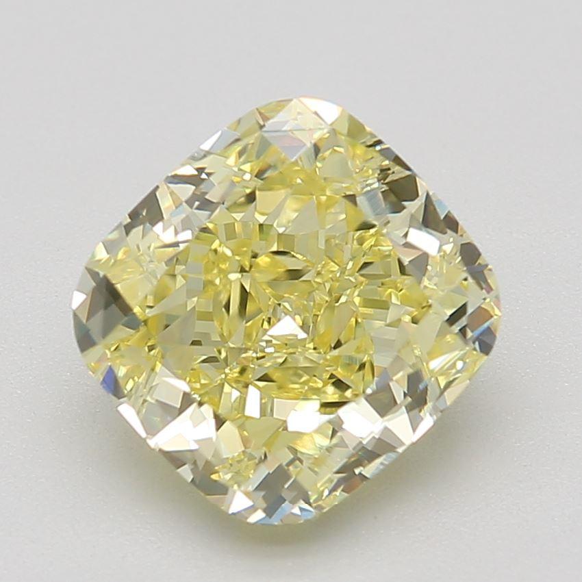 2.29 Ct. Fancy Yellow Cushion Diamond