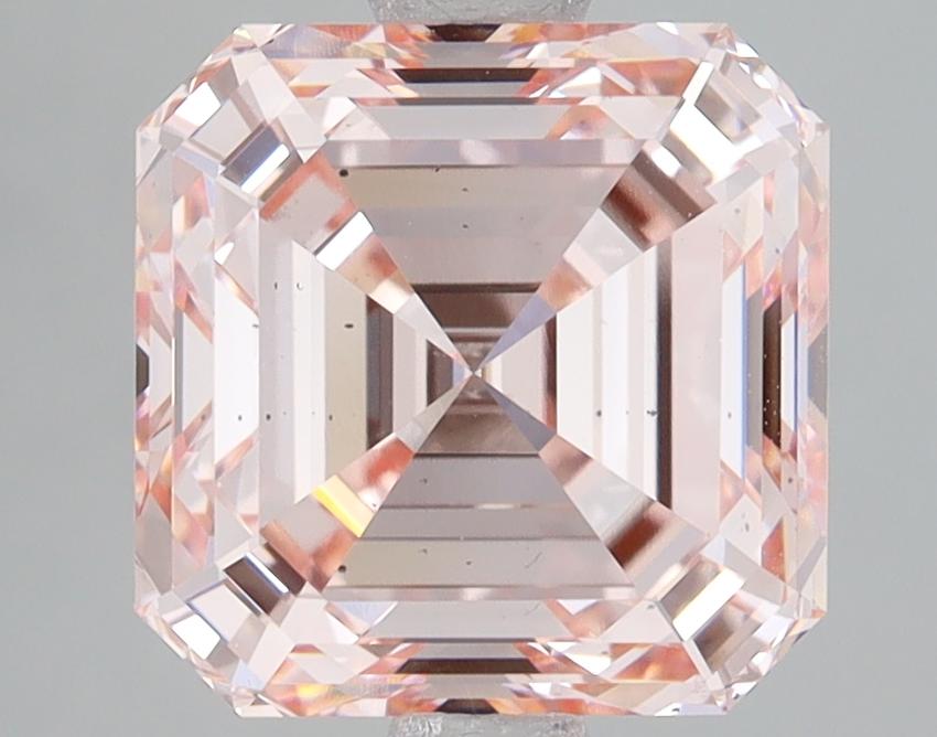 4.02 Ct. Fancy Intense Pink Asscher Lab Grown Diamond