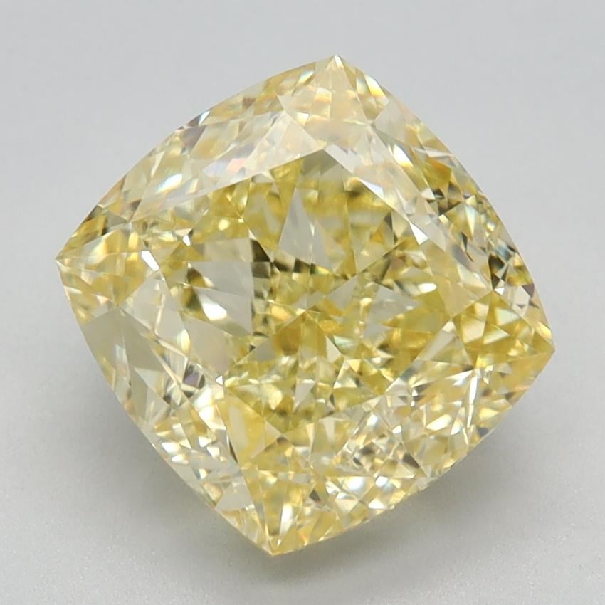 2.82 Ct. Fancy Intense Yellow Cushion Lab Grown Diamond