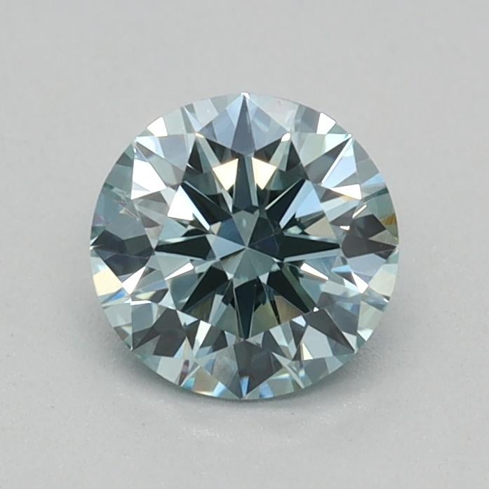 0.37 Ct. Fancy Intense Bluish Green Round Lab Grown Diamond
