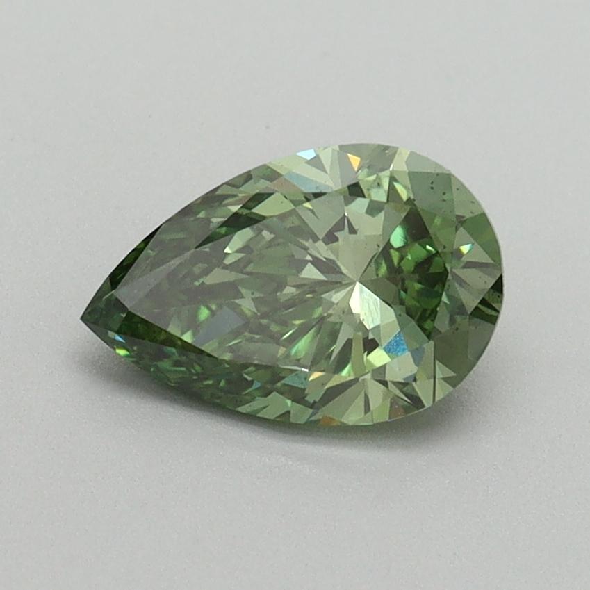 0.93 Ct. Fancy Vivid Green Pear Lab Grown Diamond