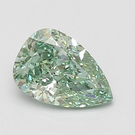 0.90 Ct. Fancy Vivid Green Pear Lab Grown Diamond