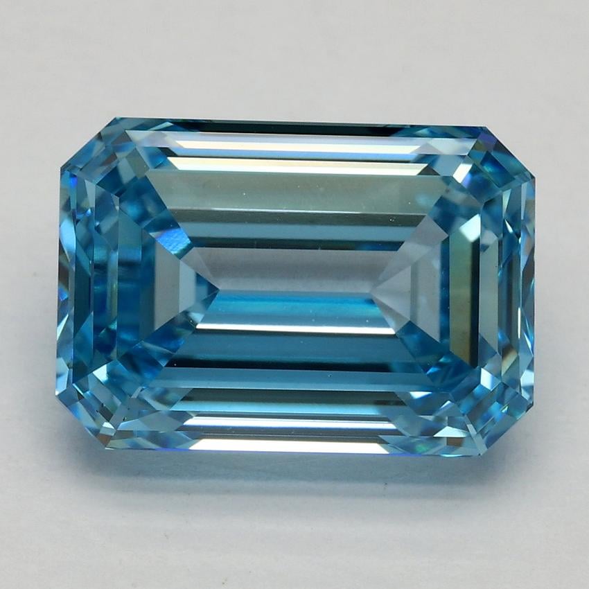5.23 Ct. Fancy Vivid Blue Emerald Lab Grown Diamond